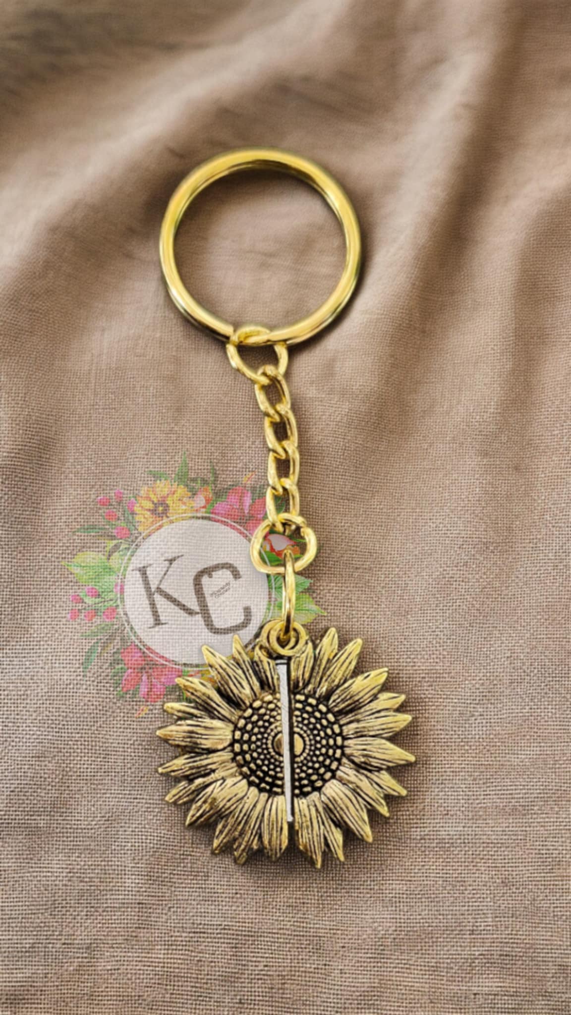 Sunflower Locket-Keychain or Necklace