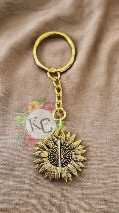 Sunflower Locket-Keychain or Necklace