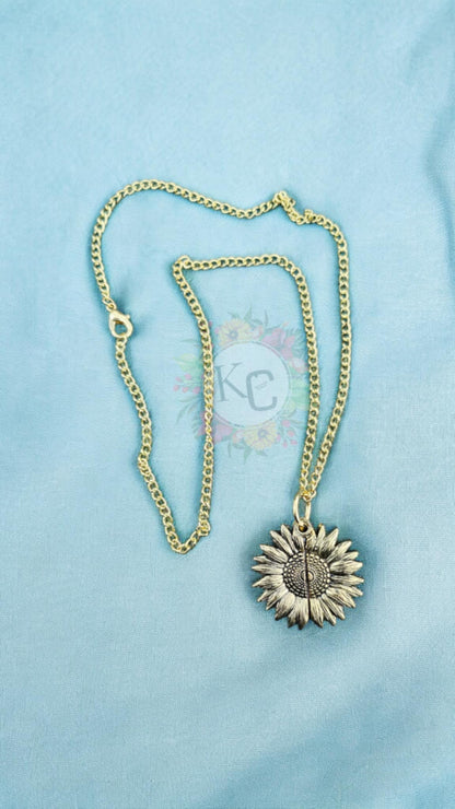 Sunflower Locket-Keychain or Necklace