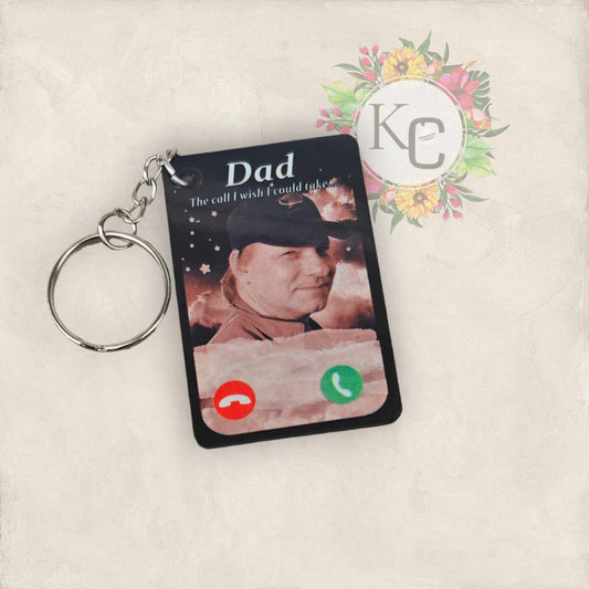 Double Sided Call Keychain