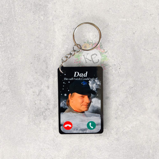 Double Sided Call Keychain