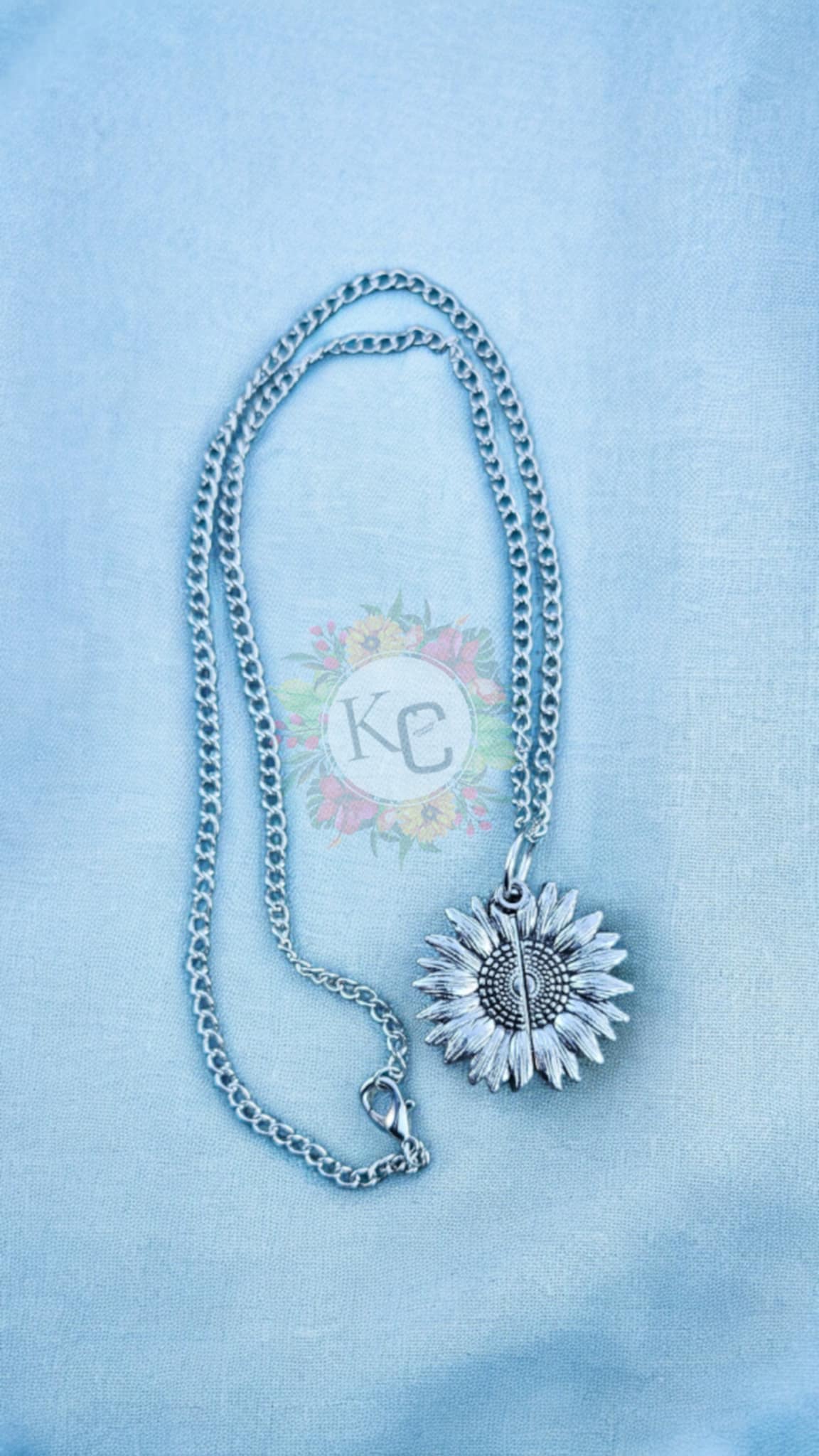 Sunflower Locket-Keychain or Necklace