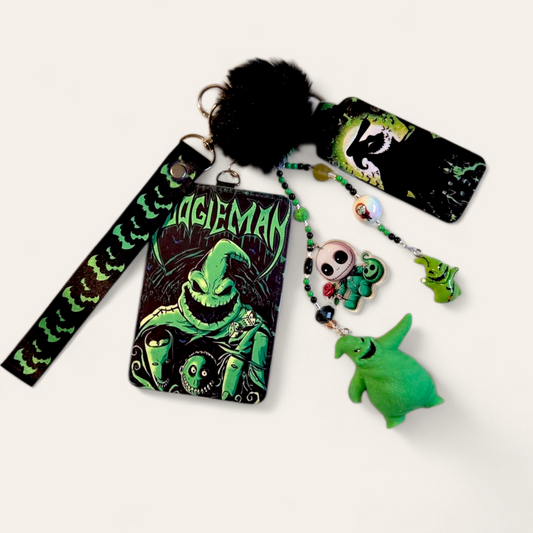 Green Oogey | Wristlet Keychain w/ Card holder