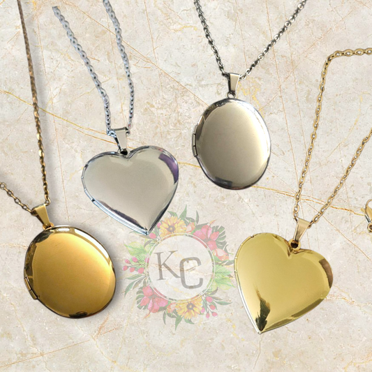 Pre Order - Stainless Steel Plain Style Lockets (ships in 1-2 weeks)
