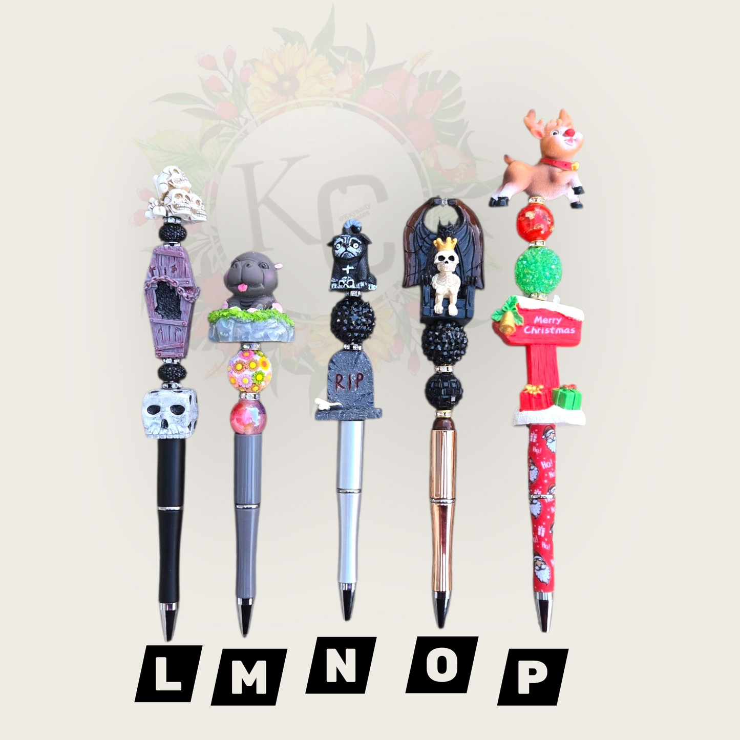Beaded Pens L-P