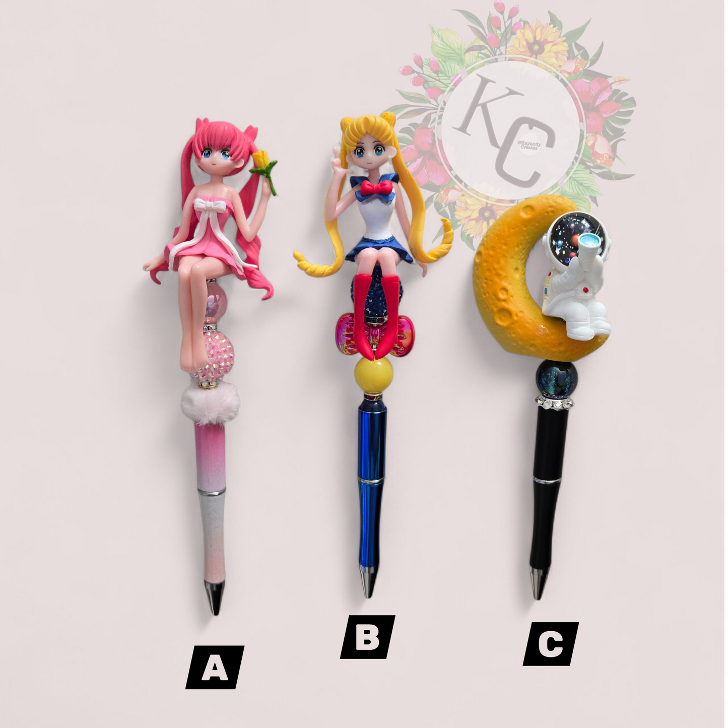 Beaded Pens A-C
