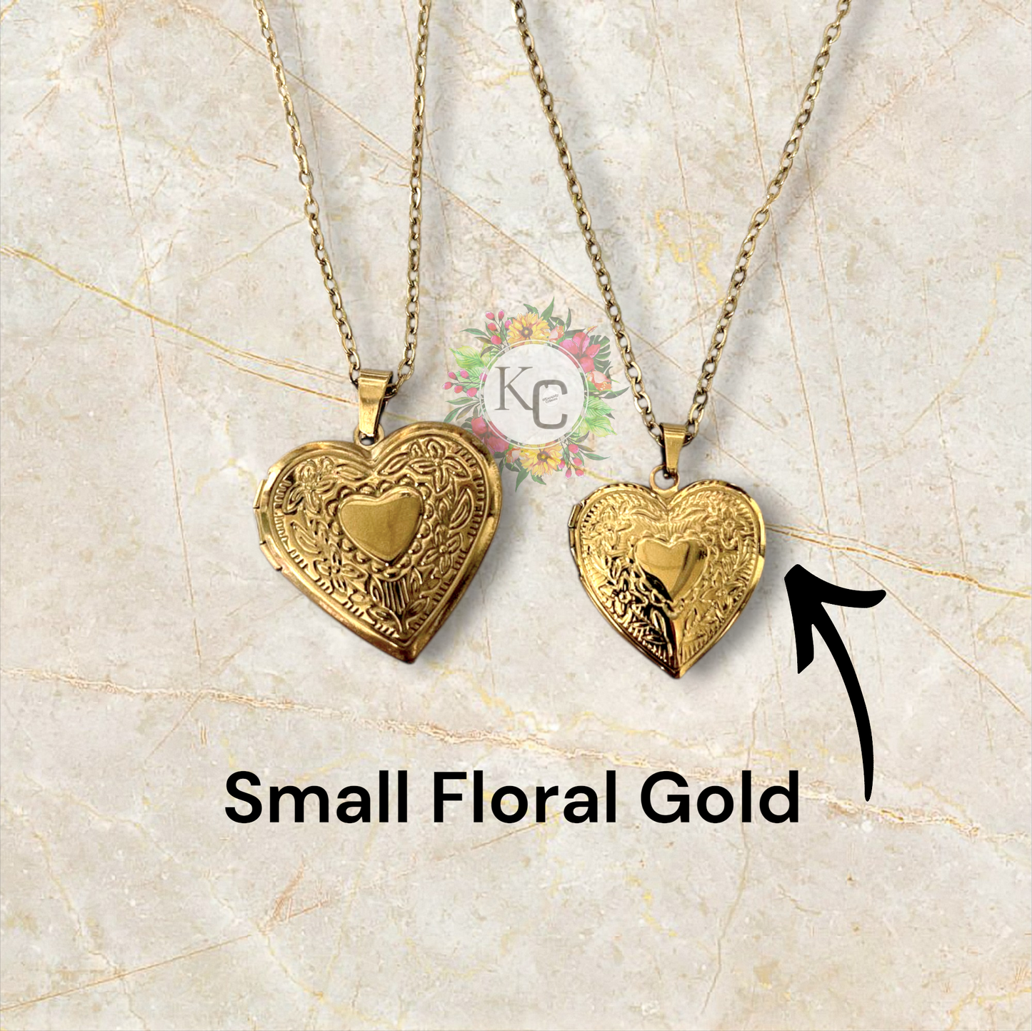 Pre - Order Stainless Steel Floral Style Lockets (Ships in 1-2 Weeks)