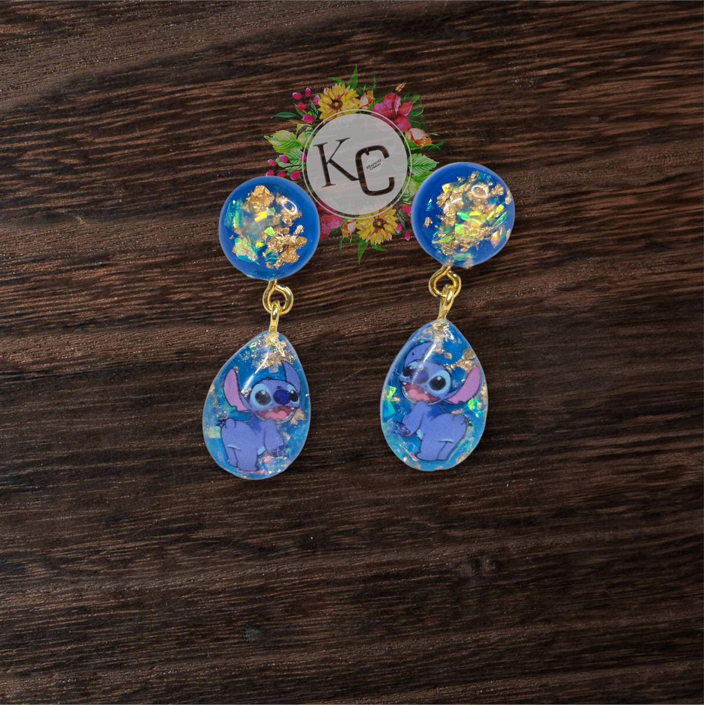 Blue Alien Earrings